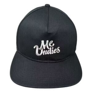 MeUndies 5 Panel Hat Black Purple One Size Embroidered Logo Snapback OSFM